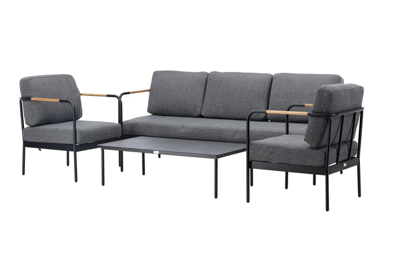 Pehnna Sofa Gruppe 5-sæde Sort - Venture Home - Have - Udendørs miljø - Altan & terrasse - Altanmøbler