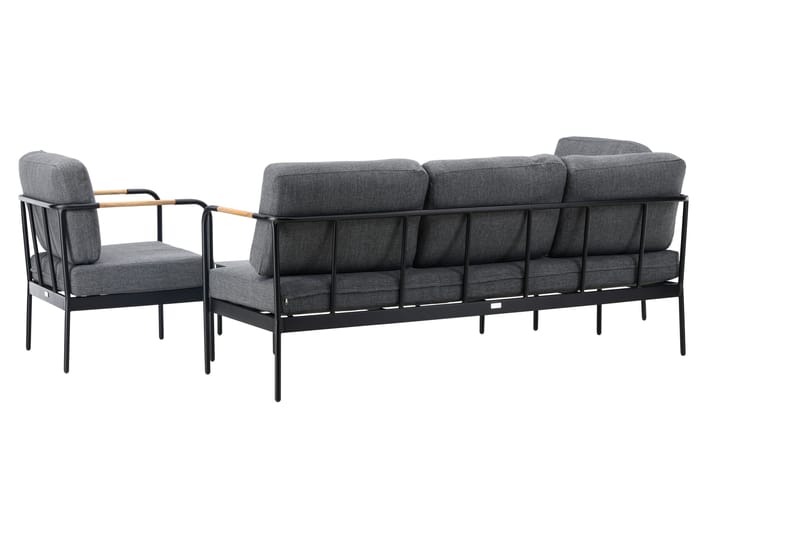 Pehnna Sofa Gruppe 5-sæde Sort - Venture Home - Have - Udendørs miljø - Altan & terrasse - Altanmøbler