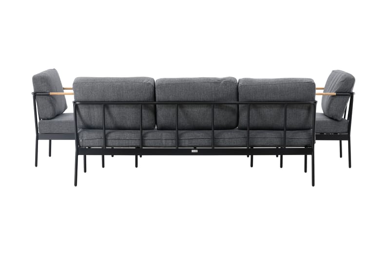 Pehnna Sofa Gruppe 5-sæde Sort - Venture Home - Have - Udendørs miljø - Altan & terrasse - Altanmøbler