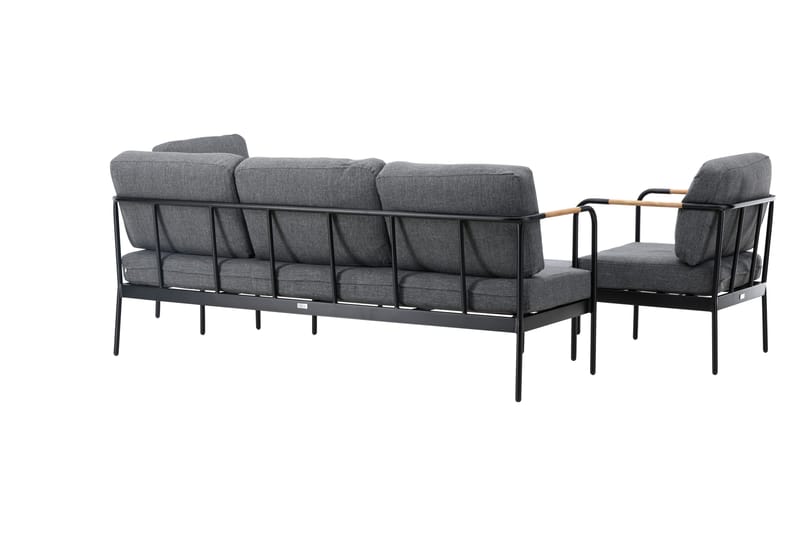 Pehnna Sofa Gruppe 5-sæde Sort - Venture Home - Have - Udendørs miljø - Altan & terrasse - Altanmøbler