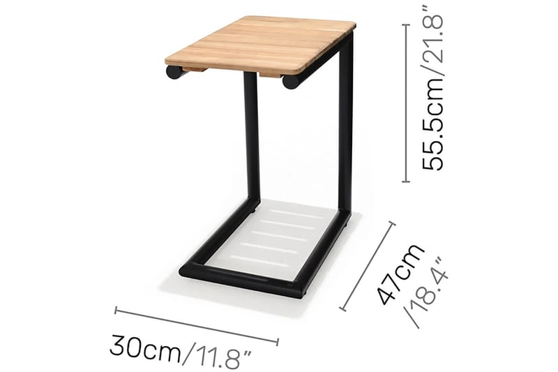 Portals Loungesæt 2-pers - Sort / teak - Have - Udendørs miljø - Altan & terrasse - Altanmøbler