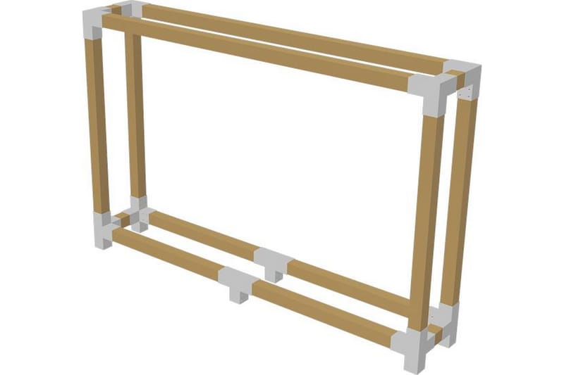 Cubic rumdeler til brænde - D: 50 cm H: 188 cm B: 286 cm - t - Have - Udendørs miljø - Udendørs opbevaring - Brændeopbevaring