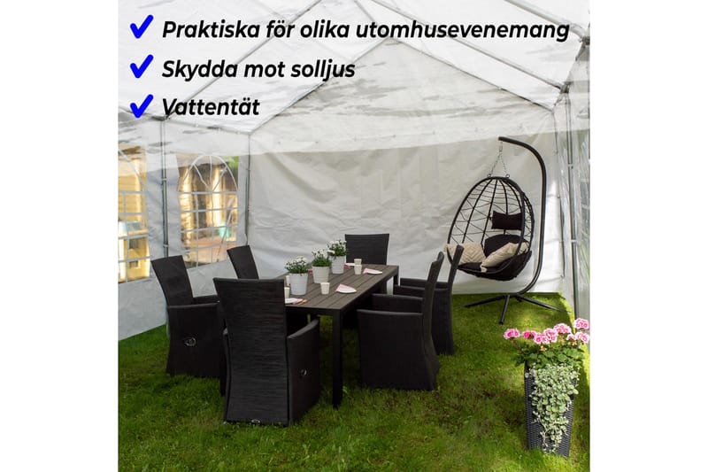 Lykke Partytelt Premium 6x12 m - Grøn - Have - Udendørs miljø - Udendørs opbevaring - Havetelt & lagertelte - Partytelt