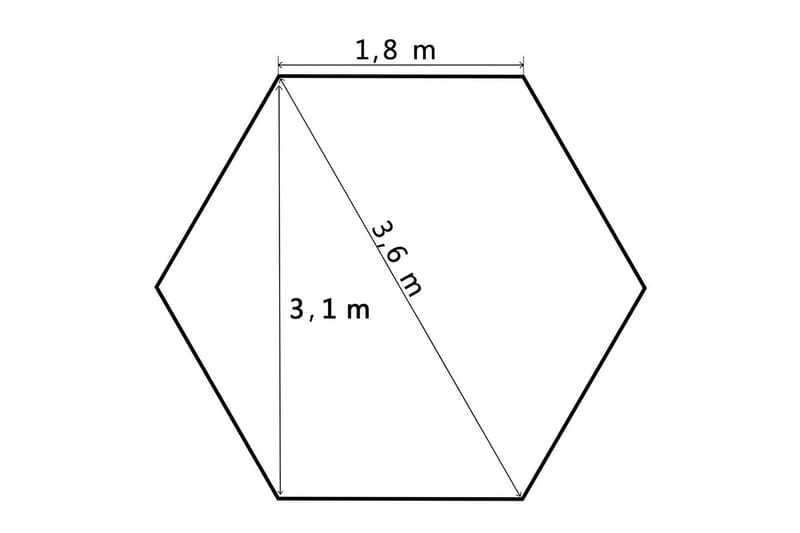 Sekskantet Sammenfoldeligt Pop-Op-Festtelt I Mørke 3,6X3,1 M - Blå - Have - Udendørs miljø - Udendørs opbevaring - Havetelt & lagertelte - Partytelt