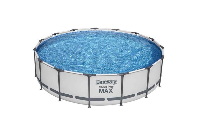 Bestway Steel Pro MAX Rund overjordisk pool 4,57 m Grå - Bestway - Have - Udendørsbad - Pool - Fritstående pool