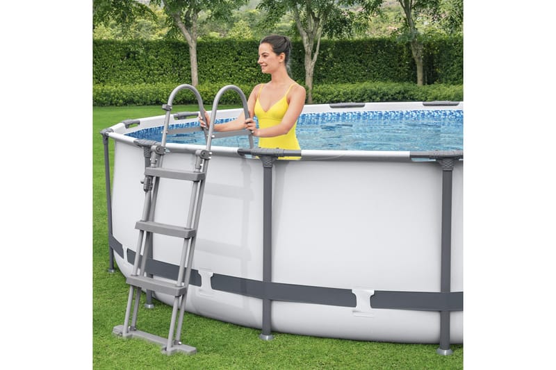 Bestway Steel Pro MAX Rund overjordisk pool 4,57 m Grå - Bestway - Have - Udendørsbad - Pool - Fritstående pool