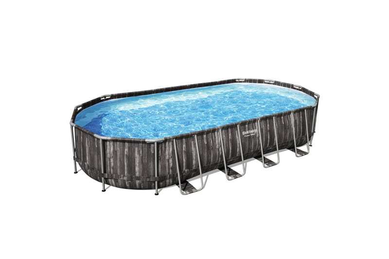 Bestway Power Steel Overjordisk pool 7,32 x 3,66 m Grå - Bestway - Have - Udendørsbad - Pool - Fritstående pool