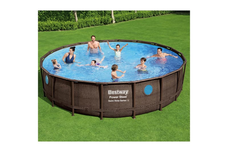 Bestway Power Steel Swim Vista II Overjordisk pool 5,49 m Brun - Bestway - Have - Udendørsbad - Pool - Fritstående pool