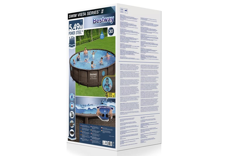 Bestway Power Steel Swim Vista II Overjordisk pool 5,49 m Brun - Bestway - Have - Udendørsbad - Pool - Fritstående pool