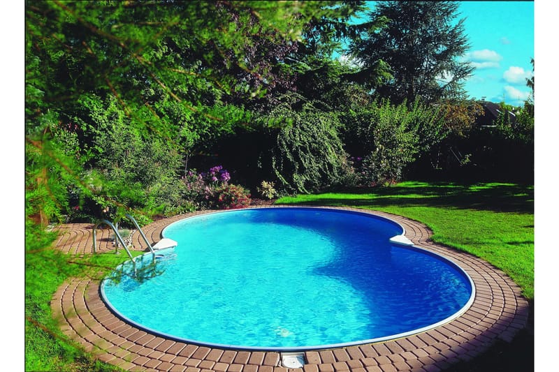 Stålvægspool Premium Oktogon 6,25x3,6x1,5m Indbygget L:C Hvi - Planet Pool - Have - Udendørsbad - Pool - Fritstående pool