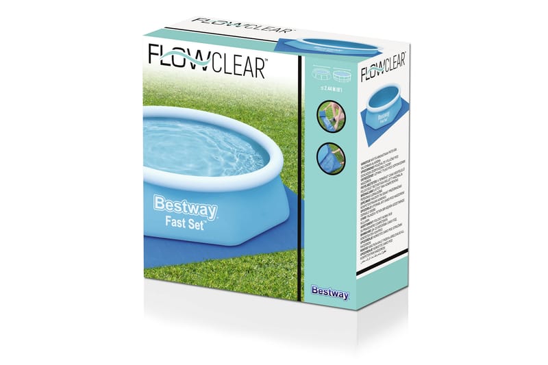 Flowclear underlagsmåtte til 2,44 m pool Blå - Bestway - Have - Udendørsbad - Pooltilbehør - Pool tæppe og liner