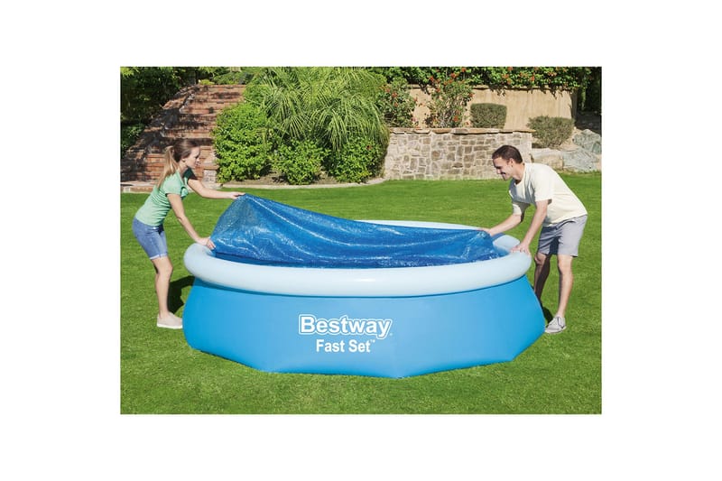 Flowclear solbeskyttelse/pooloverdækning til overjordisk pool - 3,66 m Blå - Bestway - Have - Udendørsbad - Pooltilbehør - Poolbeskyttelse - Poolovertræk & poolcover