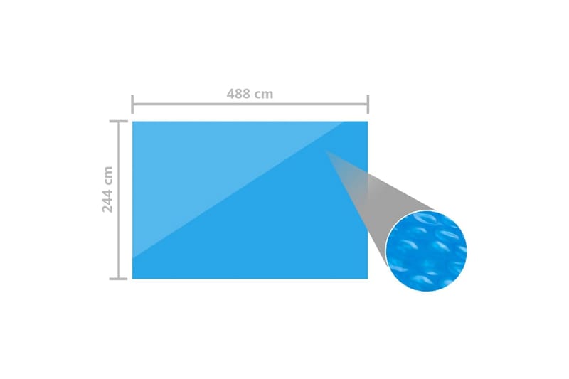 Poolovertræk 488x244 Pe Blå - Have - Udendørsbad - Pooltilbehør - Poolbeskyttelse - Poolovertræk & poolcover