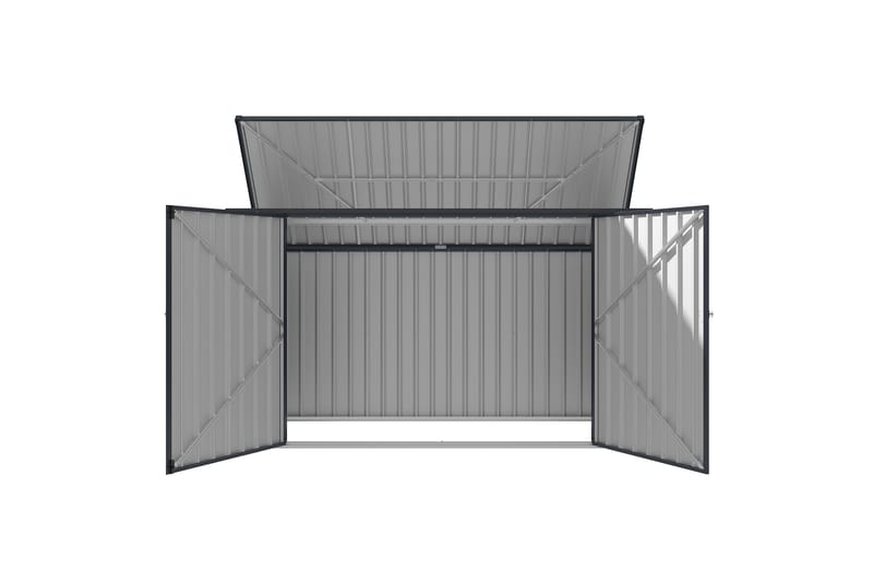 Fornorth Skraldeskur 237x101x131 cm - Mørkegrå - Have - Udestue & fritidshus - Opbevaringsskur & haveskur - Skraldespandsskjuler