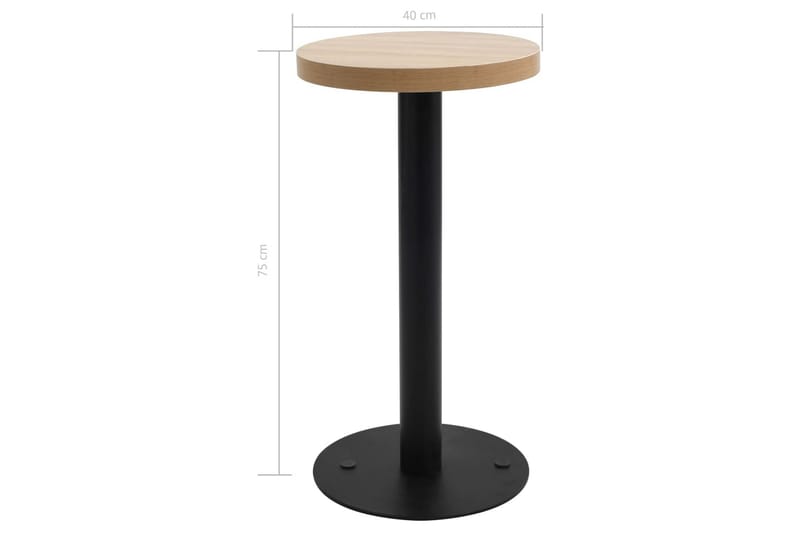 Bistrobord 40 cm Mdf Lysebrun - Brun - Havemøbler - Balkon - Balkonmøbler - Altanborde