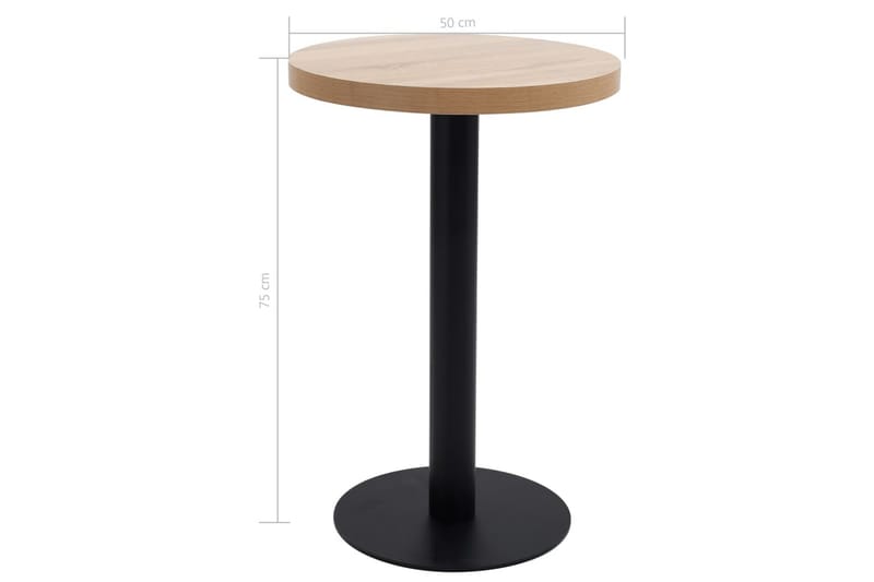 Bistrobord 50 cm Mdf Lysebrun - Brun - Havemøbler - Balkon - Balkonmøbler - Altanborde