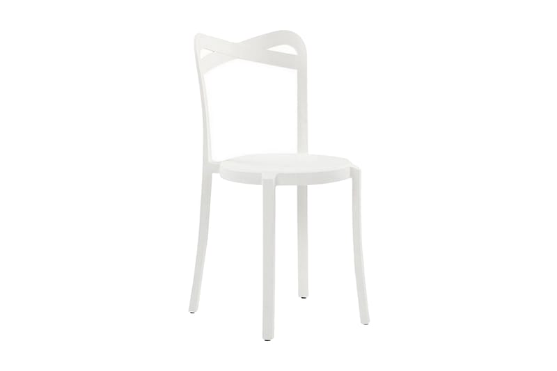 Stol 4 st hvid CAMOGLI - Hvid - Spisebordsstole udendørs - Havemøbler børn - Altanstole