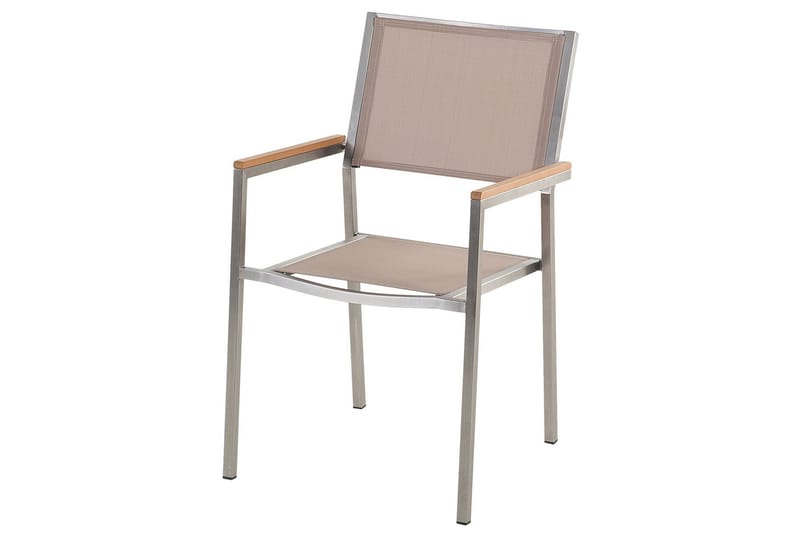 Bacoli Armstol 4 stk - Beige/Sølv - Havemøbler - Balkon - Balkonmøbler - Altanstole