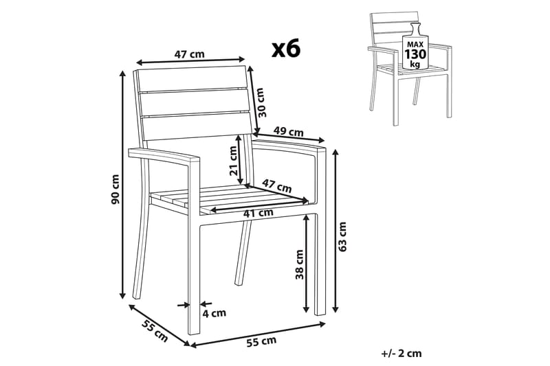 Grosseto Armstol - Beige/Hvid - Havemøbler - Balkon - Balkonmøbler - Altanstole