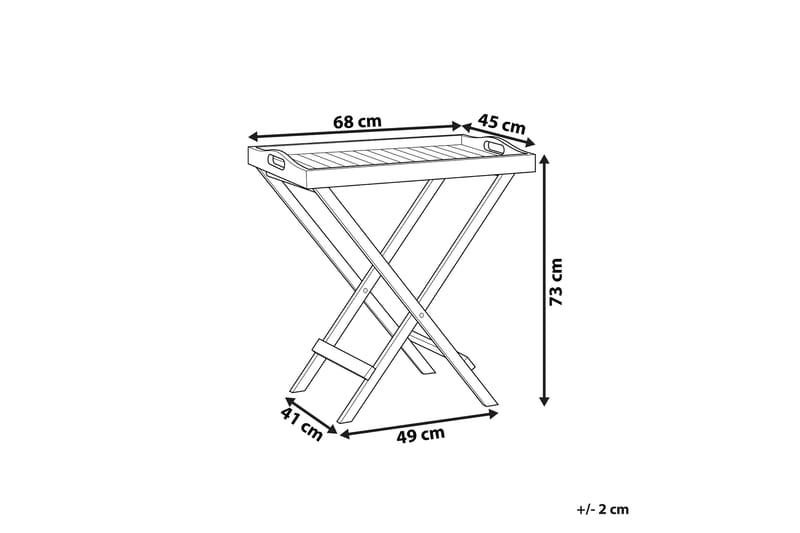 Paolo Sidebord 68x45 cm - Mørkebrun - Havemøbler - Balkon - Balkonmøbler - Altanborde