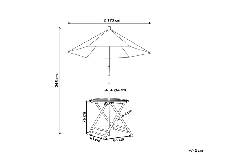 Redding Sidebord 85 cm - Natur/Lysebrun - Havemøbler - Balkon - Balkonmøbler - Altanborde