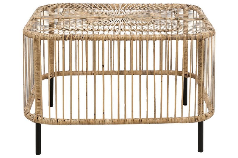 Rimouski Sidebord 67x67 cm - Natur/Sort - Havemøbler - Balkon - Balkonmøbler - Altanborde