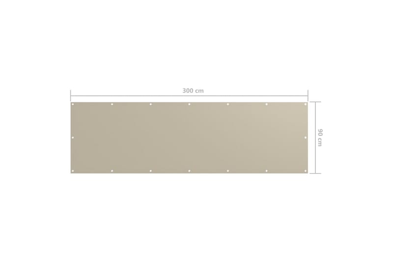 altanafskærmning 90x300 cm oxfordstof beige - Beige - Havemøbler - Balkon - Sikkerhed & læhegn balkon - Altanafskærmning