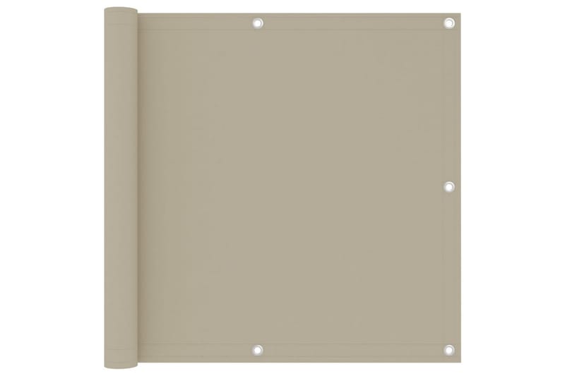 altanafskærmning 90x500 cm oxfordstof beige - Beige - Altanafskærmning