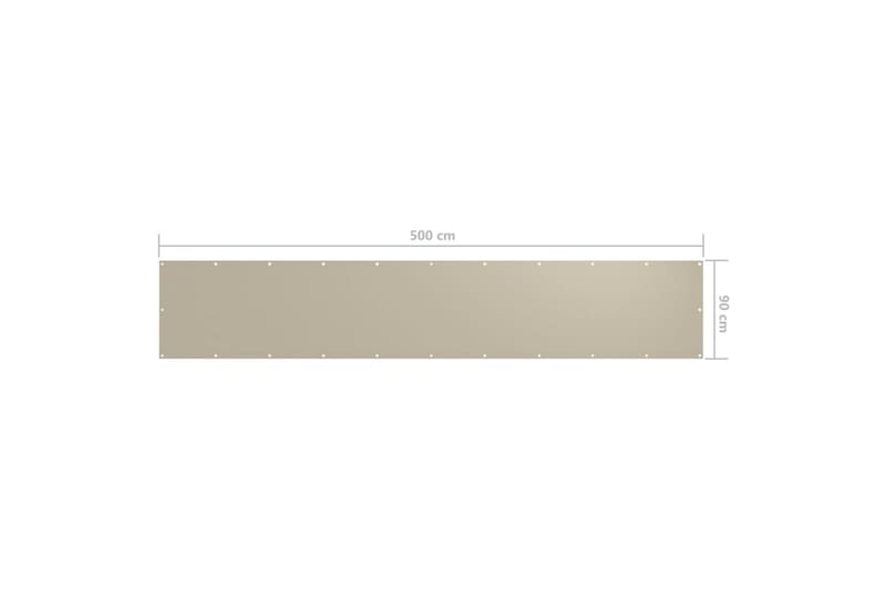 altanafskærmning 90x500 cm oxfordstof beige - Beige - Havemøbler - Balkon - Sikkerhed & læhegn balkon - Altanafskærmning