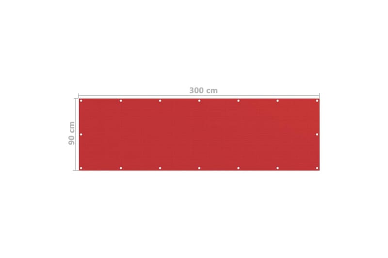 altanafskærmning 90x300 cm HDPE rød - Rød - Havemøbler - Balkon - Sikkerhed & læhegn balkon - Altanafskærmning