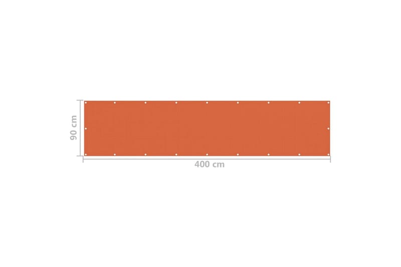 altanafskærmning 90x400 cm HDPE orange - Orange - Havemøbler - Balkon - Sikkerhed & læhegn balkon - Altanafskærmning