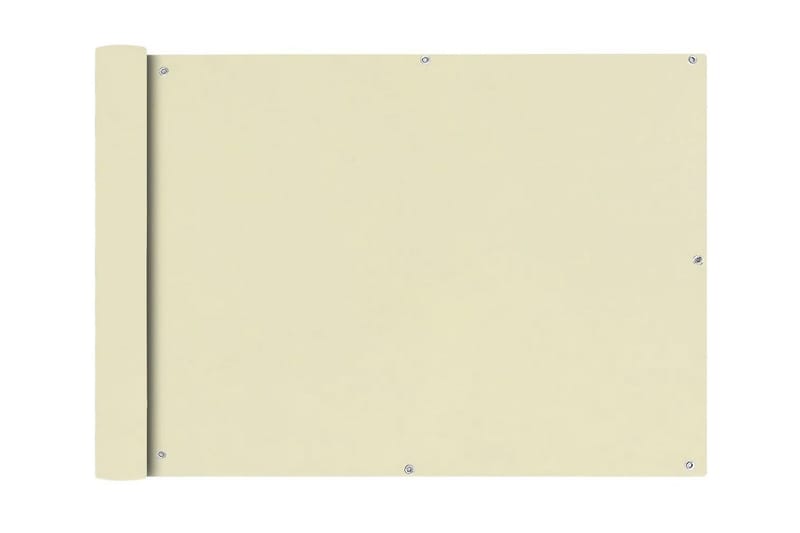 Balkonafskærmning Oxford-Stof 75X400 Cm Cremefarvet - Creme - Altanafskærmning