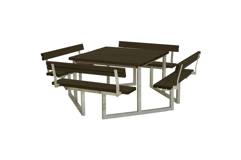 PLUS Twist Bænkesæt med 4 Ryglæn 227 cm - Havemøbler - Havebord - Picnicbord