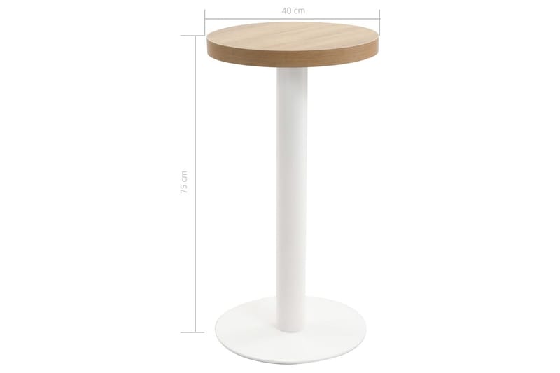 Bistrobord 40 cm Mdf Lysebrun - Brun - Havemøbler - Havebord - Cafebord