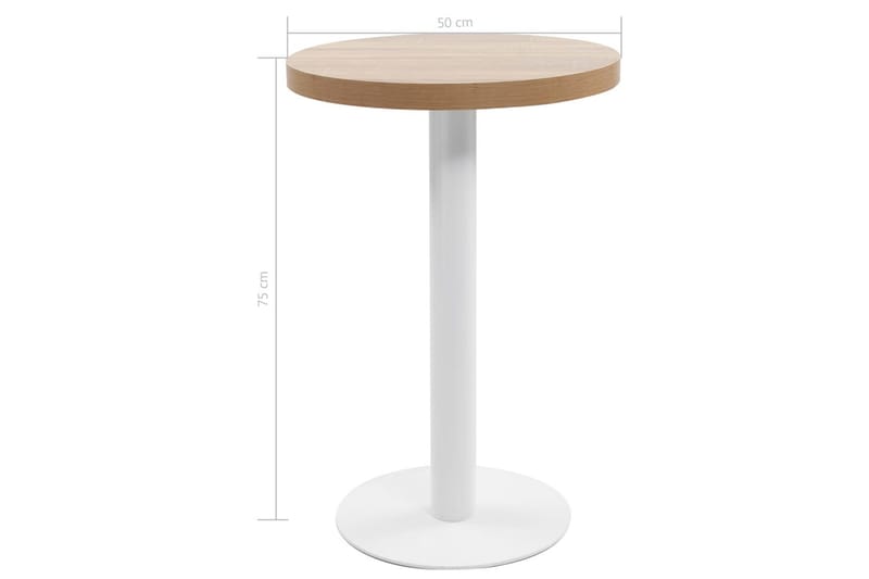 Bistrobord 50 cm Mdf Lysebrun - Brun - Havemøbler - Havebord - Cafebord