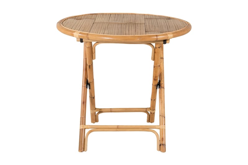 Cane Cafébord Rund 80 cm - Brun - Havemøbler - Havebord - Cafebord