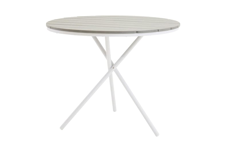 Parma Cafébord 90 cm Rund - Hvid/Grå - Havemøbler - Havebord - Cafebord