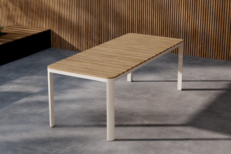 Etna Spisebord Udendørs 90x210 cm - Beige - Havemøbler - Havebord - Spisebord & havebord