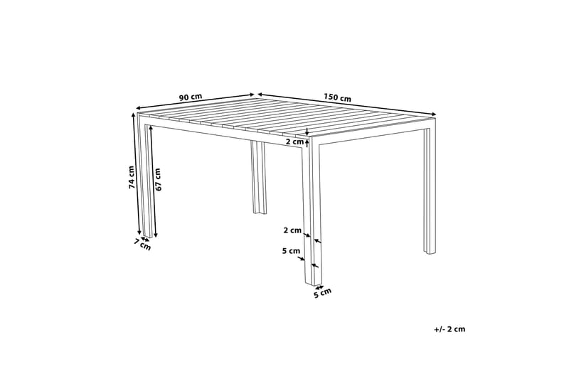 Grosseto Spisebord 150x90 cm - Beige/Hvid - Havemøbler - Havebord - Spisebord & havebord