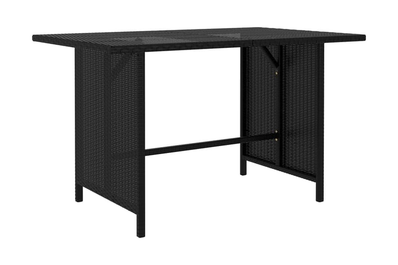 havebord 110x70x65 cm polyrattan sort - Havemøbler - Havebord - Spisebord & havebord