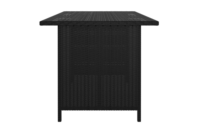 havebord 110x70x65 cm polyrattan sort - Havemøbler - Havebord - Spisebord & havebord