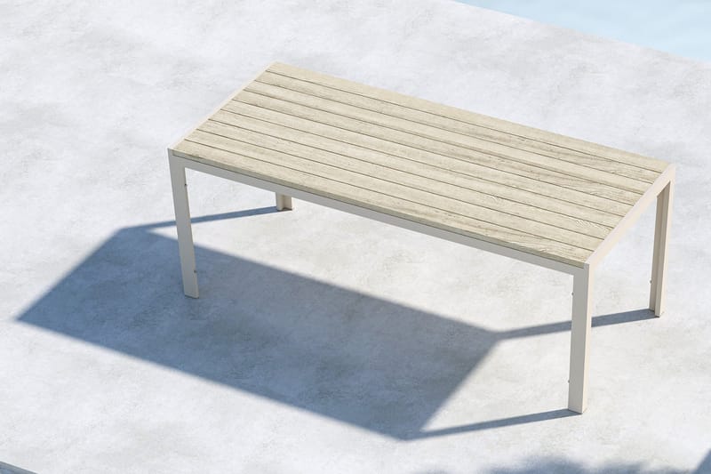 Mirko Spisebord Udendørs 90x205 cm - Beige - Havemøbler - Havebord - Spisebord & havebord