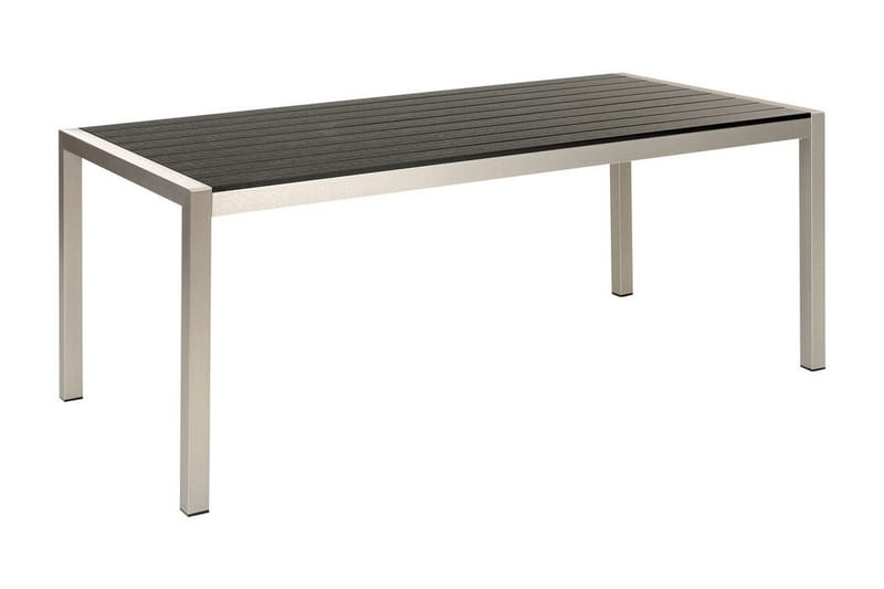 Pereta Spisebord 180x90 cm - Sort/Sølv - Havemøbler - Havebord - Spisebord & havebord