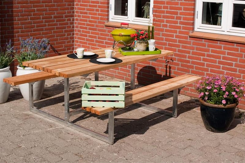 Basic bord- og bænkesæt - længde 177 cm - Havemøbler - Havebord - Picnicbord