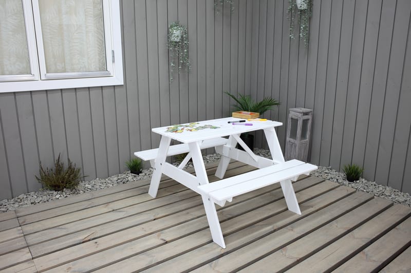 Nancie Mini Picnicbord - Hvid - Havemøbler - Havebord - Picnicbord