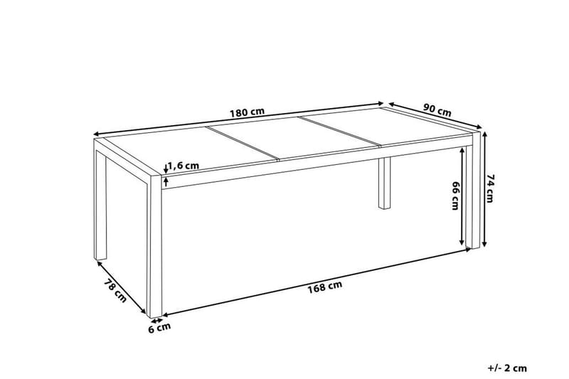 Bacoli Spisebord 180 cm - Grå - Havemøbler - Havebord - Spisebord & havebord