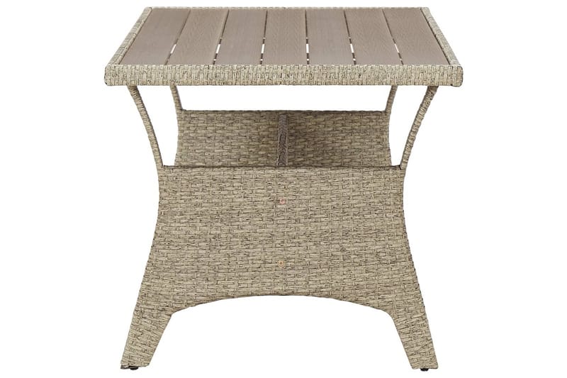 Havebord 130X70X66 cm Polyrattan Grå - Havemøbler - Havebord - Spisebord & havebord