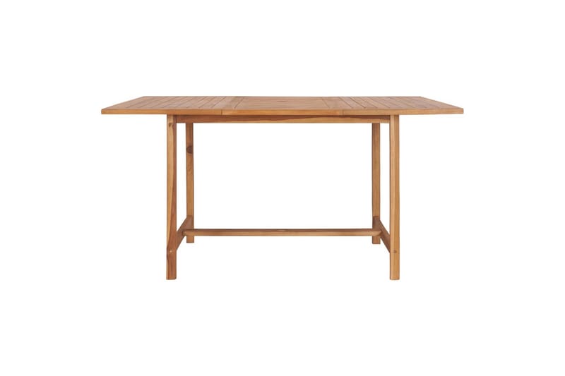 Havebord 150x150x76 cm Massivt Teaktræ - Brun - Havemøbler - Havebord - Spisebord & havebord