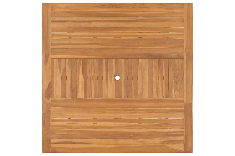 Havebord 150x150x76 cm Massivt Teaktræ - Brun - Havemøbler - Havebord - Spisebord & havebord