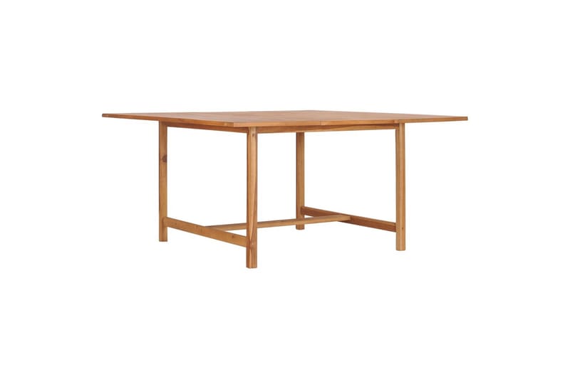 Havebord 150x150x76 cm Massivt Teaktræ - Brun - Havemøbler - Havebord - Spisebord & havebord